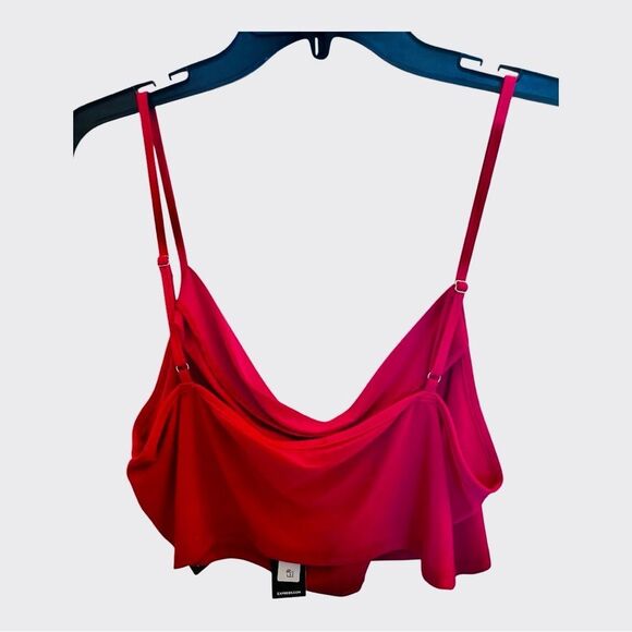 Express Hot Pink Crop Cami - Picture 2 of 3